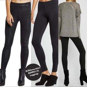 BUNDLE BCBGeneration Black Leggings (3) EUC